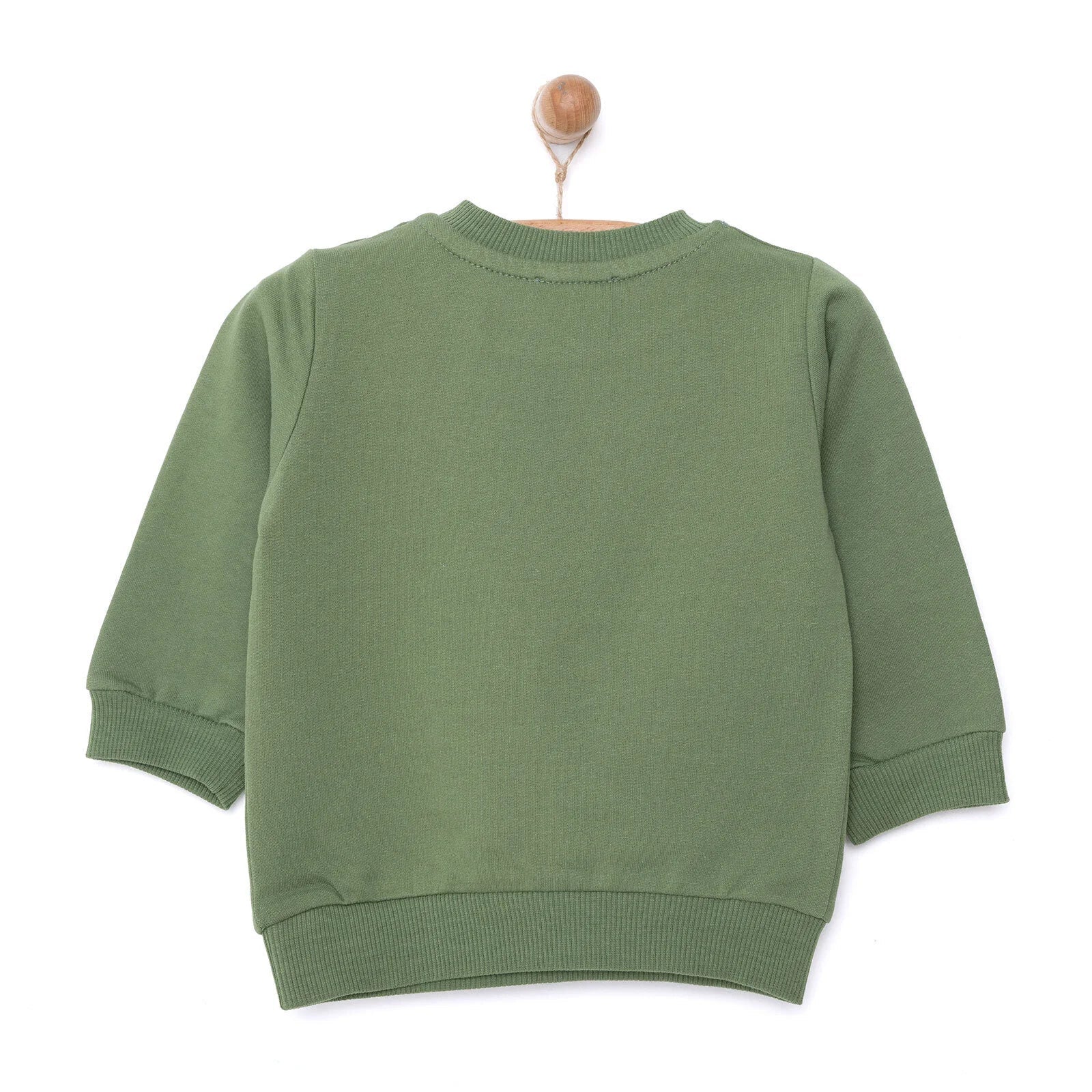 HelloBaby Basic Sweatshirt - Dark Green - mezetto ebebek ebebek