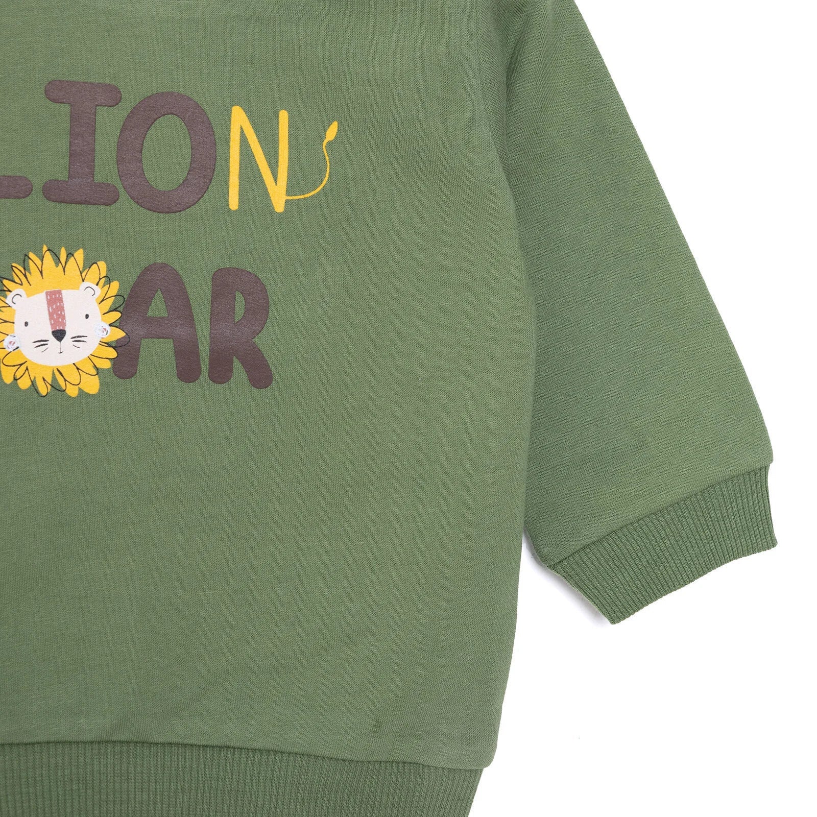 HelloBaby Basic Sweatshirt - Dark Green - mezetto ebebek ebebek