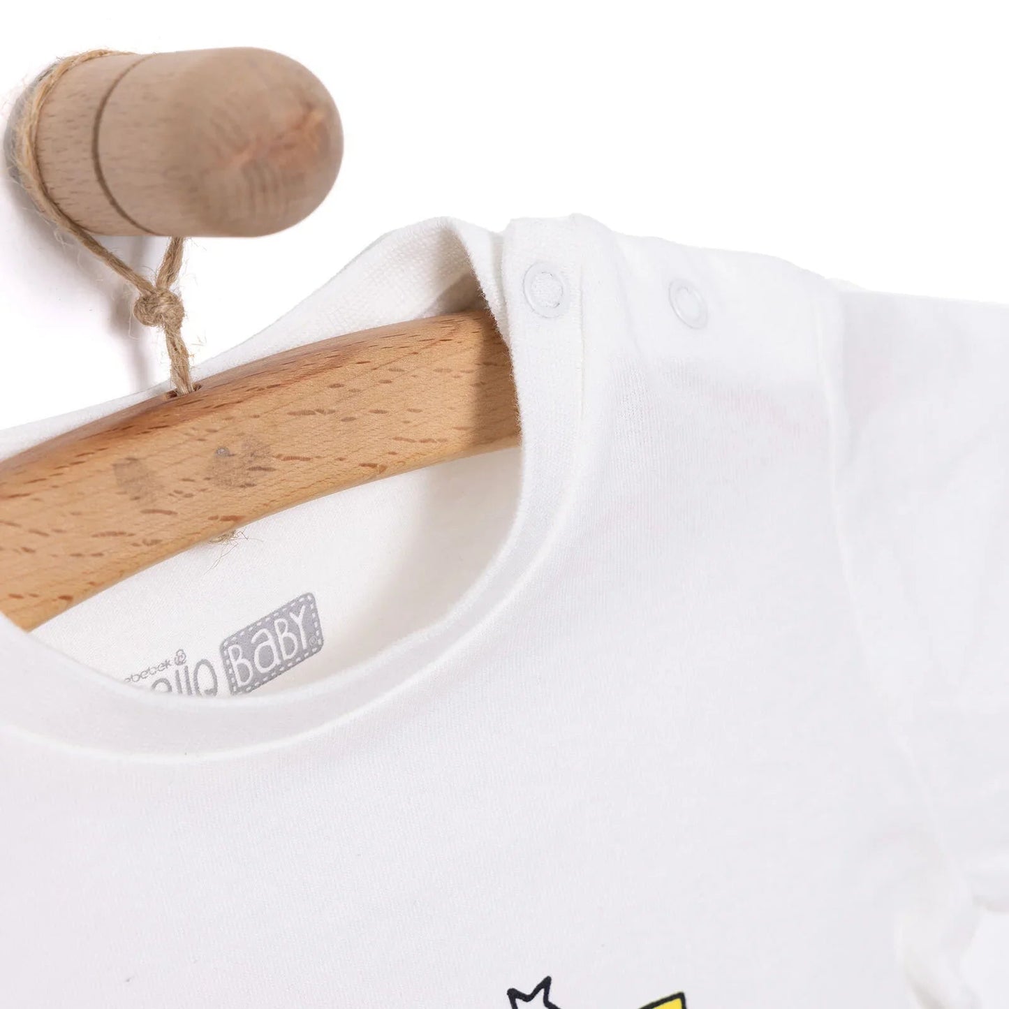 HelloBaby Basic T-shirt - Ecru - mezetto ebebek ebebek