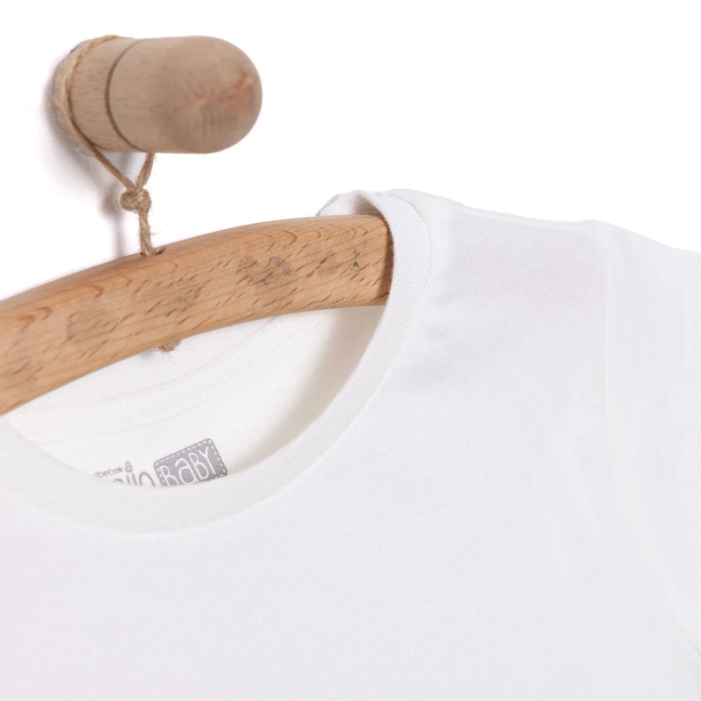 HelloBaby Basic T-shirt - Ecru - mezetto ebebek ebebek