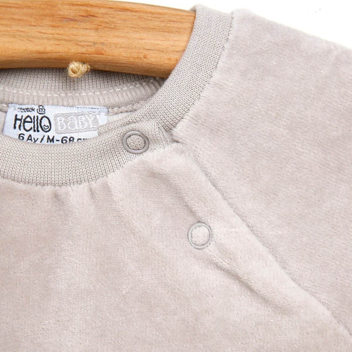 HelloBaby Basic Velvet Sweatshirt - Jogger - Brown - mezetto ebebek ebebek