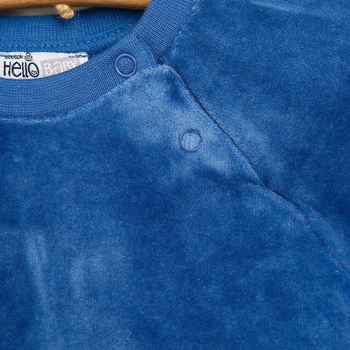 HelloBaby Basic Velvet Sweatshirt - Jogger - Indigo - mezetto ebebek ebebek