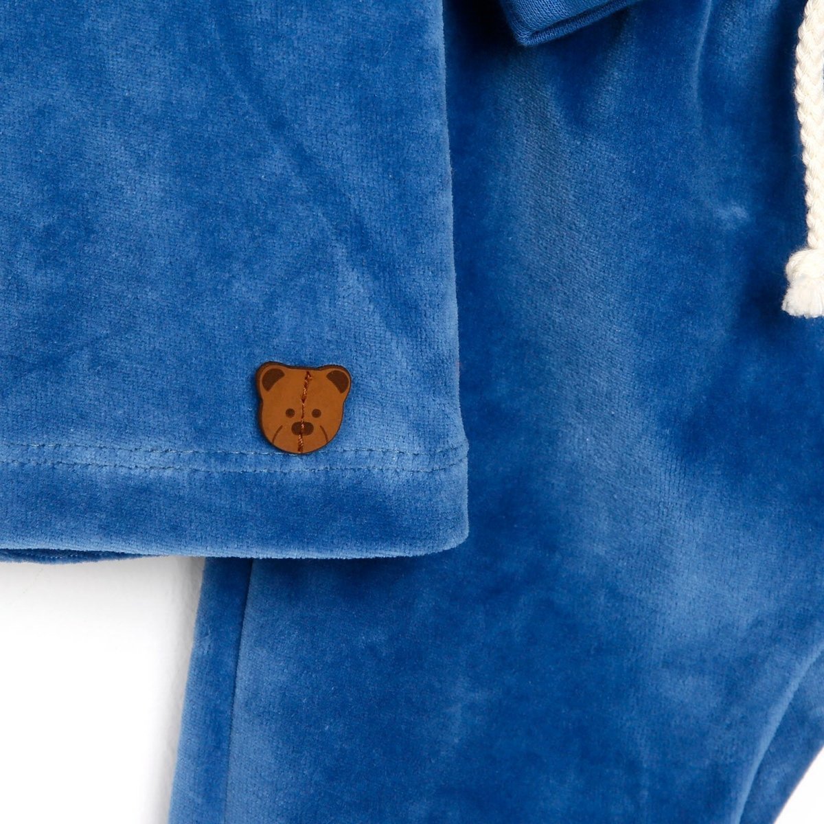 HelloBaby Basic Velvet Sweatshirt - Jogger - Indigo - mezetto ebebek ebebek