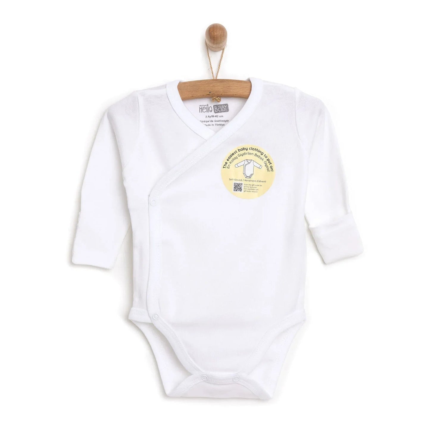 HelloBaby Bodysuit - Ecru - mezetto ebebek ebebek