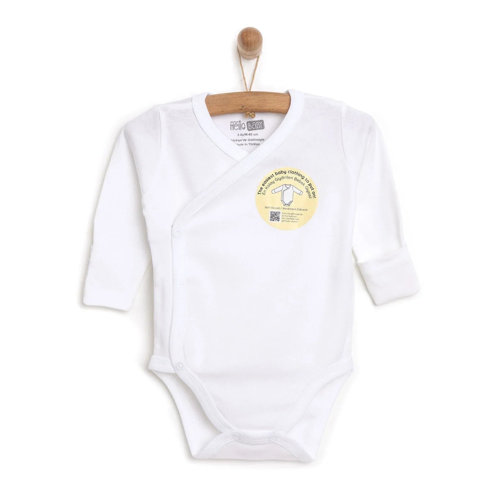 HelloBaby Bodysuit - Ecru - mezetto ebebek ebebek