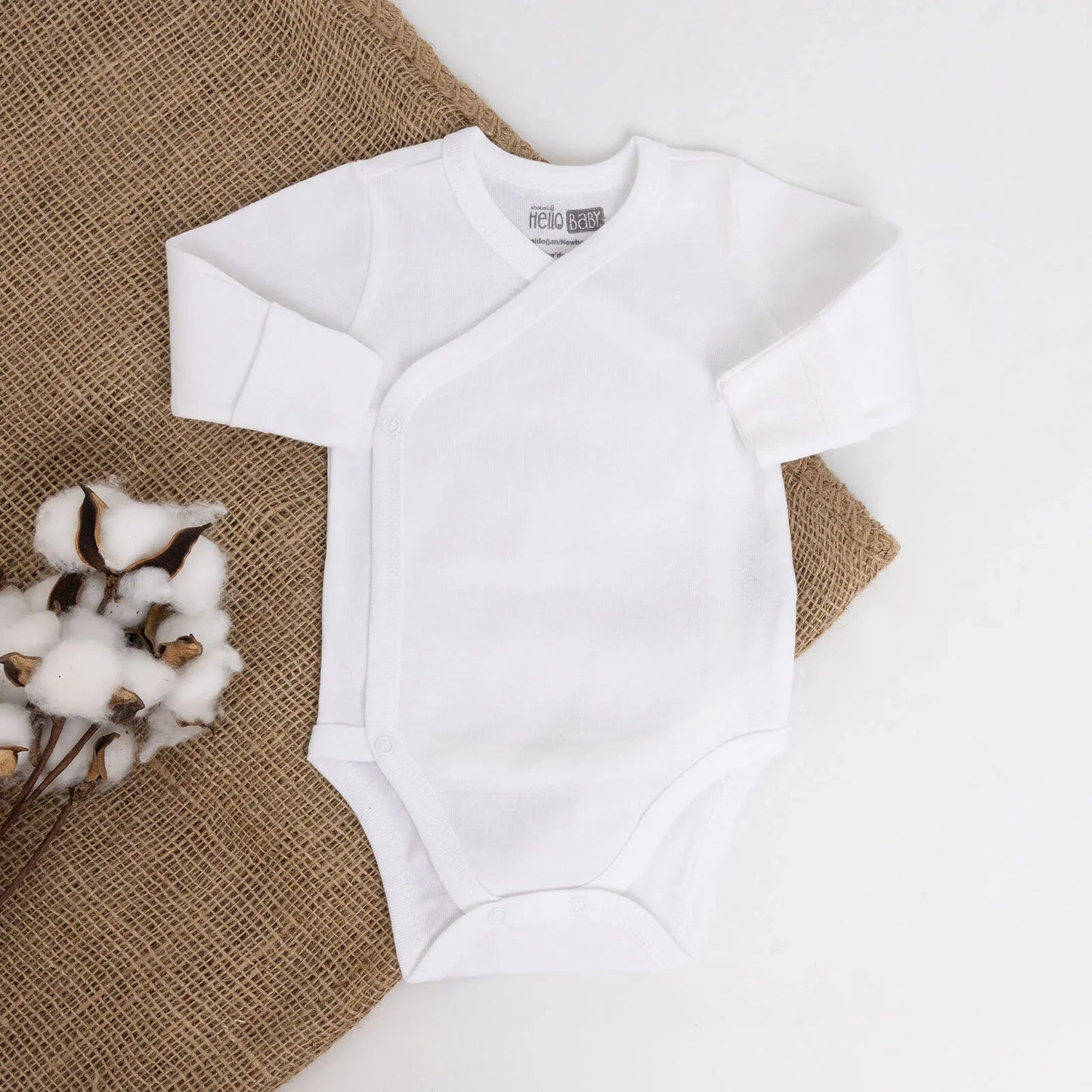 HelloBaby Bodysuit - Ecru - mezetto ebebek ebebek