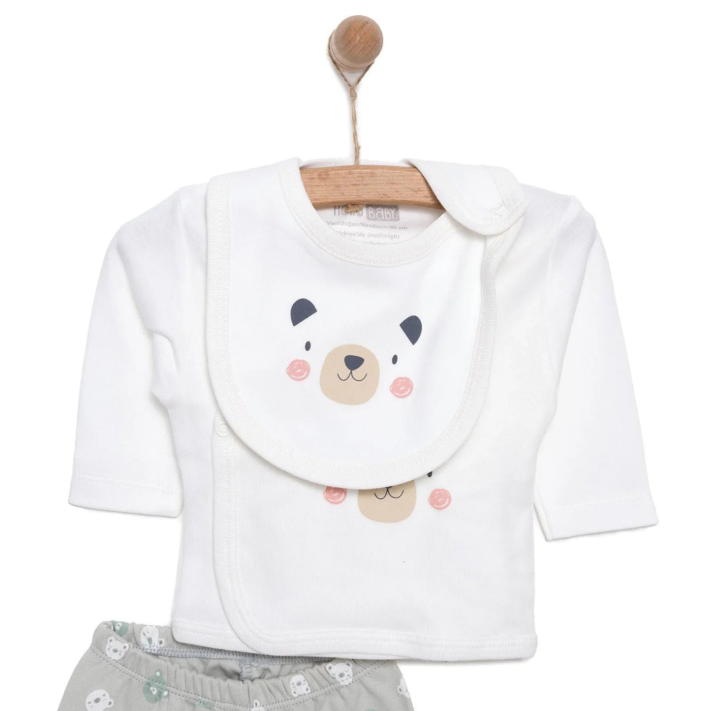 HelloBaby Boy 10pcs Newborn Set - Green - mezetto ebebek ebebek