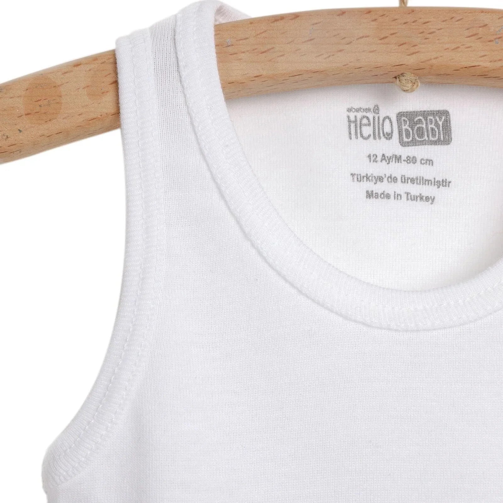HelloBaby Boy 2 - Pack Tanks - White - mezetto ebebek ebebek