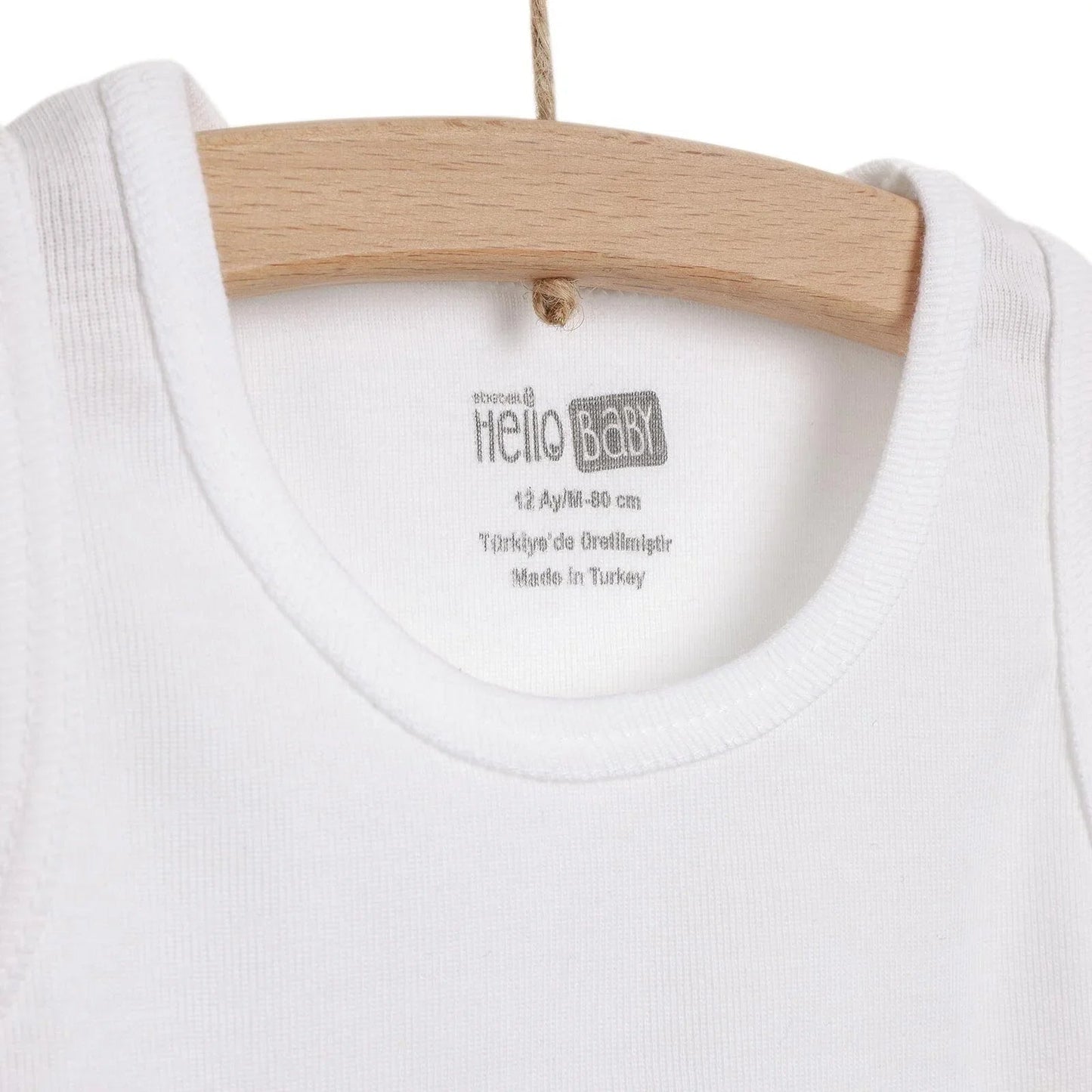HelloBaby Boy 2 - Pack Tanks - White - mezetto ebebek ebebek
