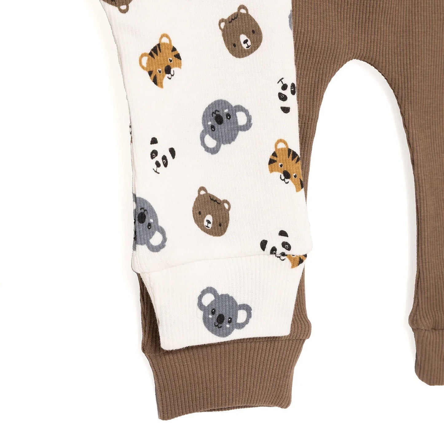 HelloBaby Boy 2 Piece Footles Bottom - Light Brown - mezetto ebebek ebebek