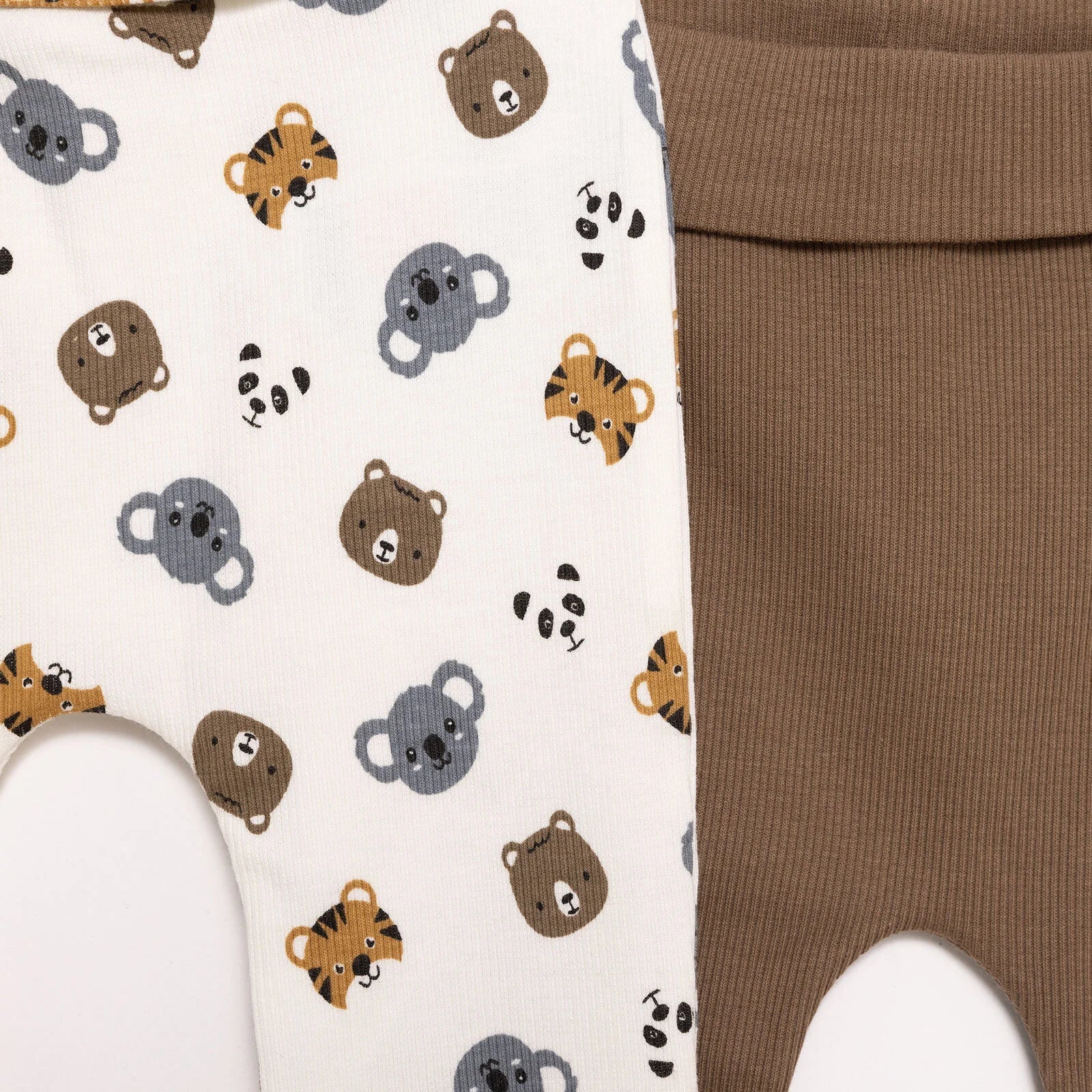 HelloBaby Boy 2 Piece Footles Bottom - Light Brown - mezetto ebebek ebebek