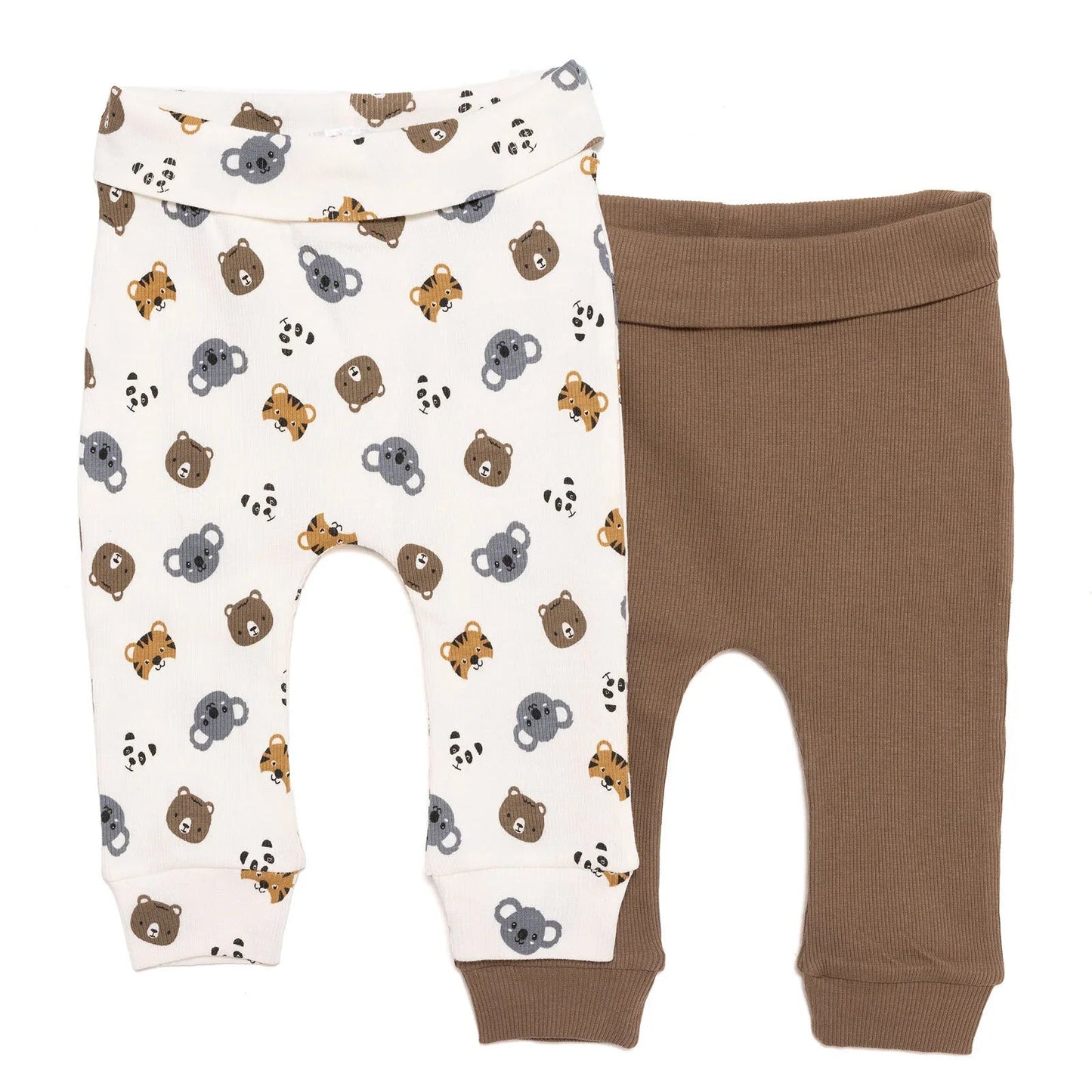 HelloBaby Boy 2 Piece Footles Bottom - Light Brown - mezetto ebebek ebebek