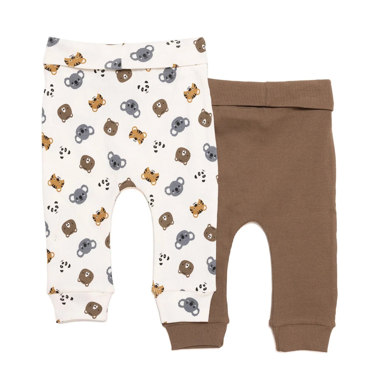 HelloBaby Boy 2 Piece Footles Bottom - Light Brown - mezetto ebebek ebebek