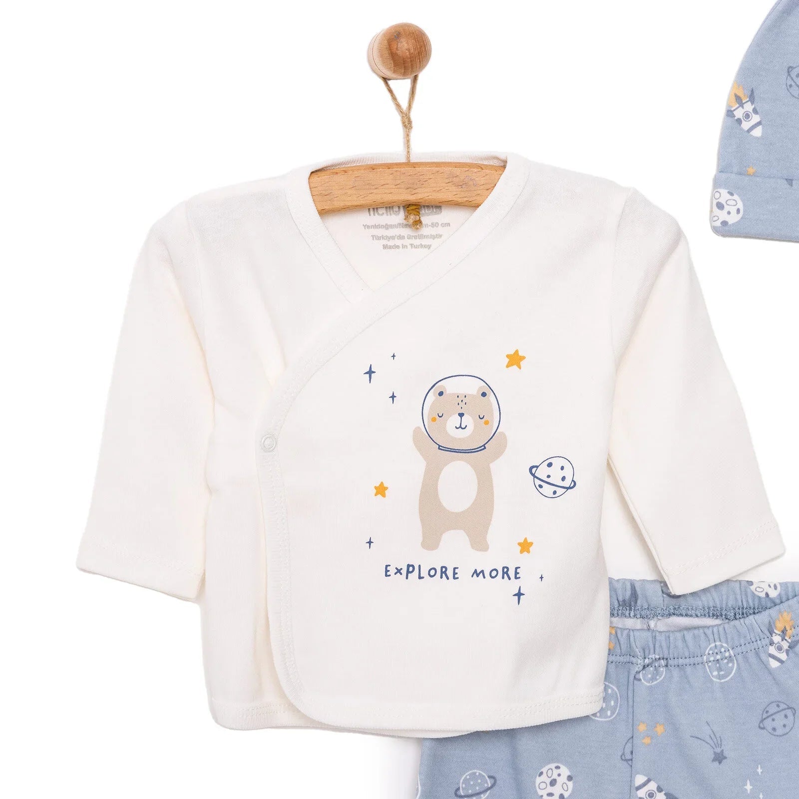 HelloBaby Boy 5 Piece Newborn Gift Set - Blue - mezetto ebebek ebebek