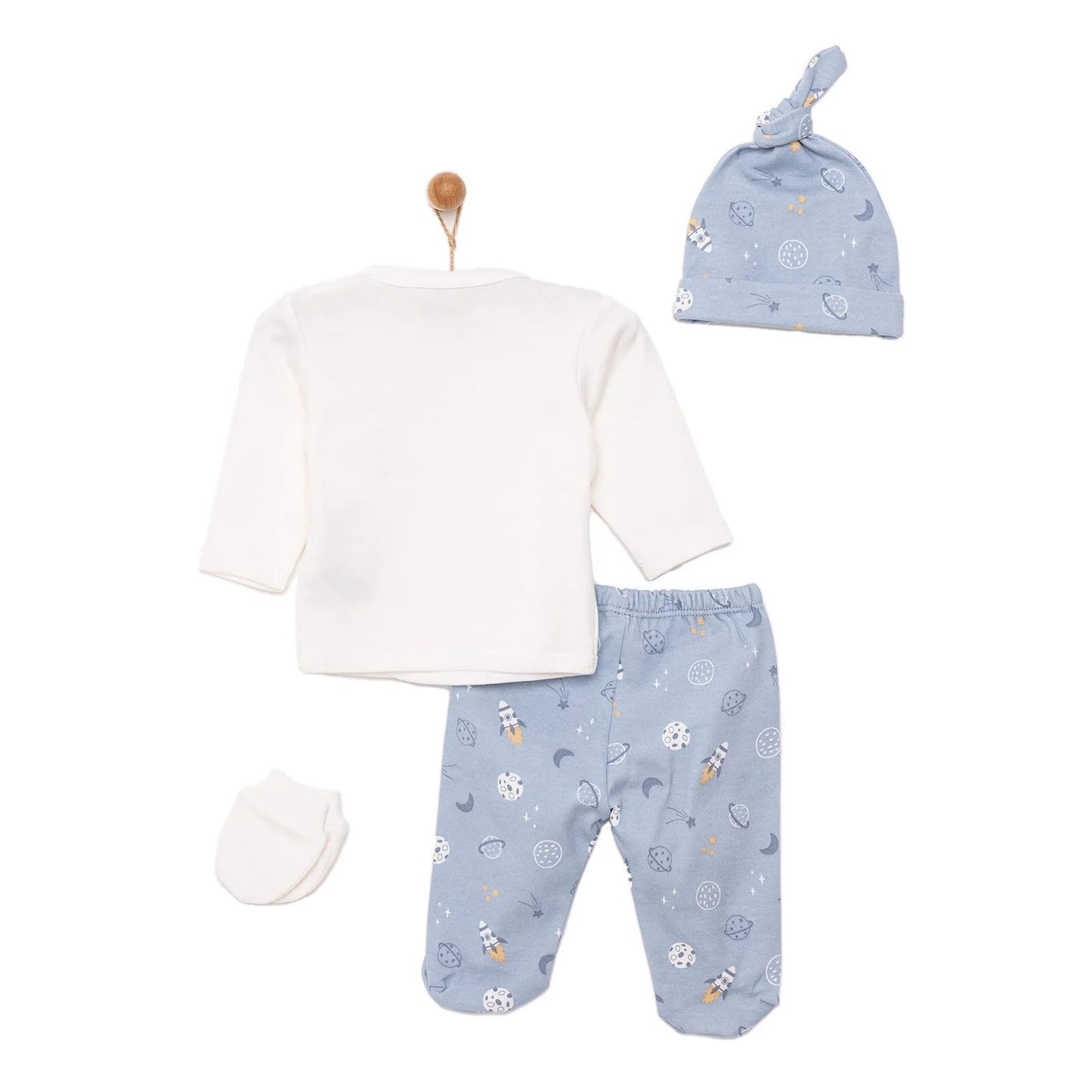 HelloBaby Boy 5 Piece Newborn Gift Set - Blue - mezetto ebebek ebebek