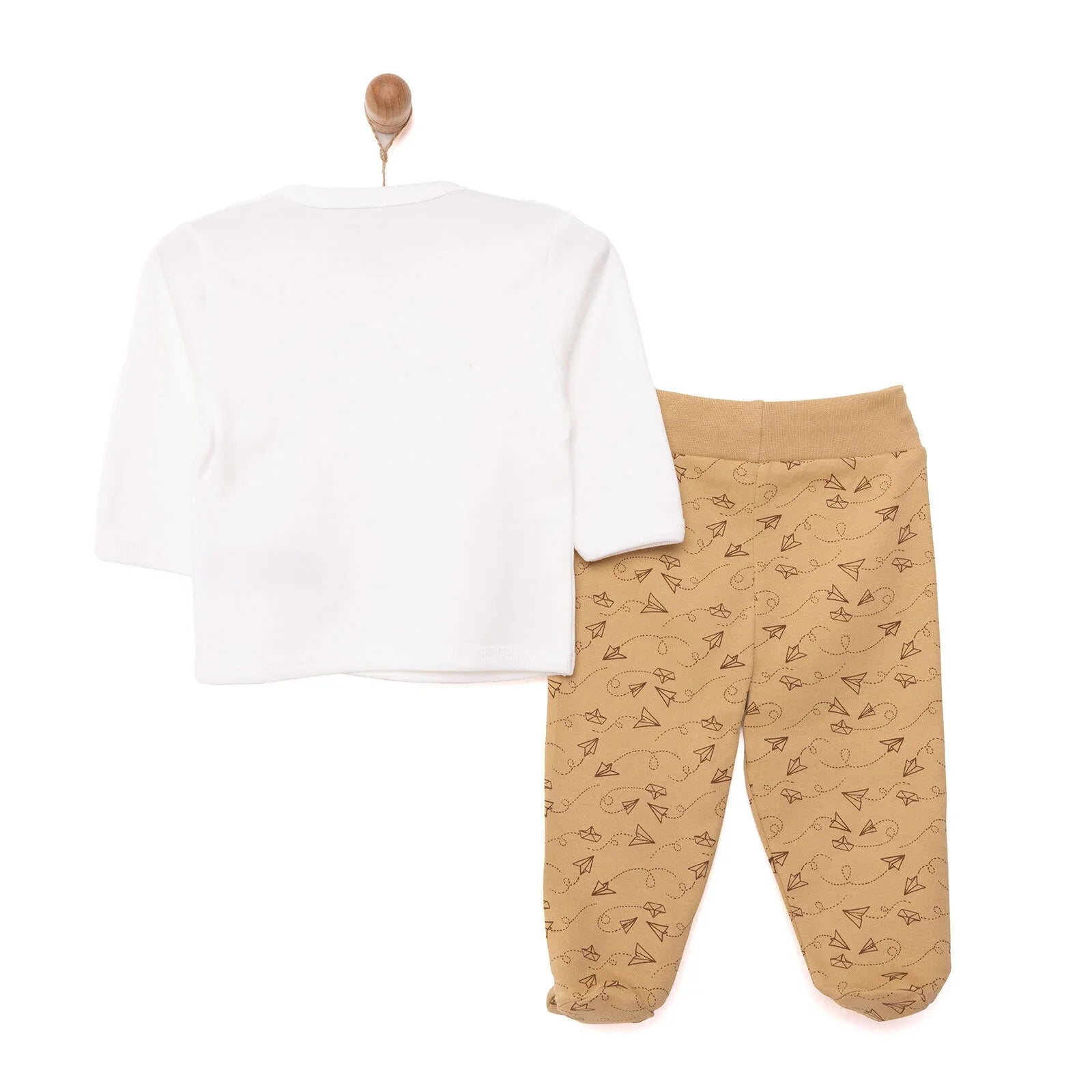 HelloBaby Boy 5 Piece Newborn Set - Beige - mezetto ebebek ebebek
