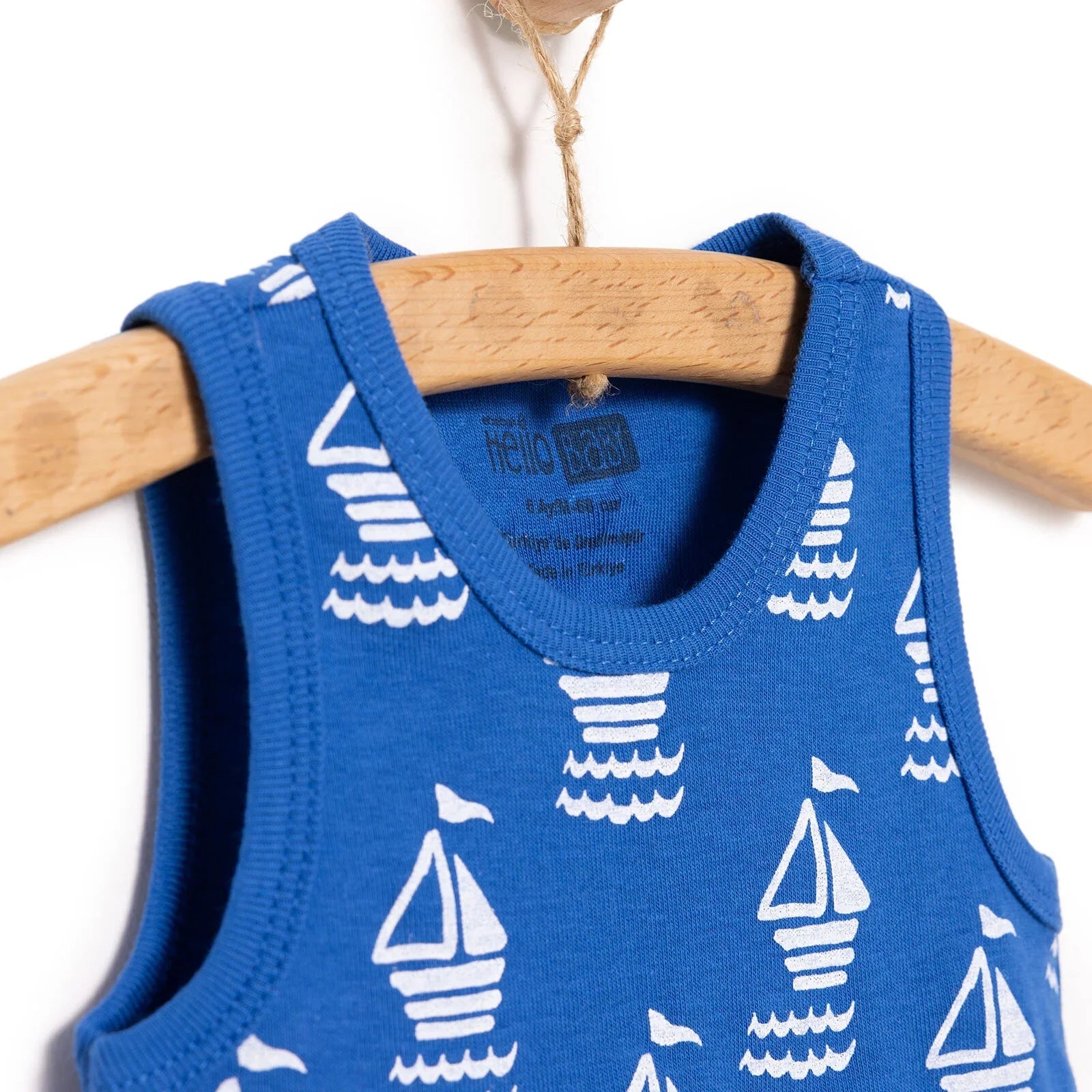HelloBaby Boy Athlete Bodysuit - Navy Blue - mezetto ebebek ebebek