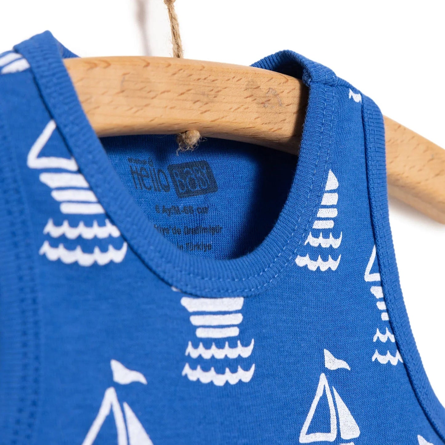 HelloBaby Boy Athlete Bodysuit - Navy Blue - mezetto ebebek ebebek