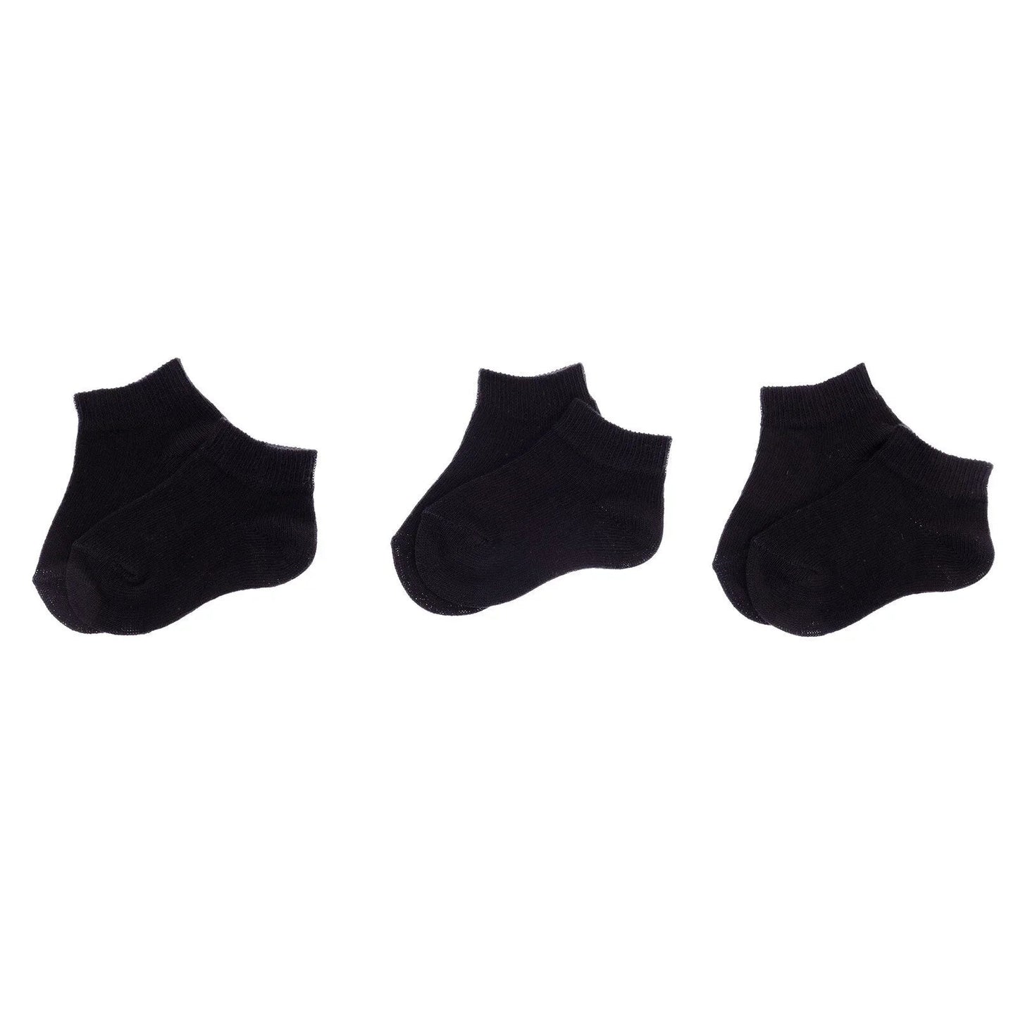 HelloBaby Boy Baby Socks 3 Pack - Black - mezetto ebebek ebebek