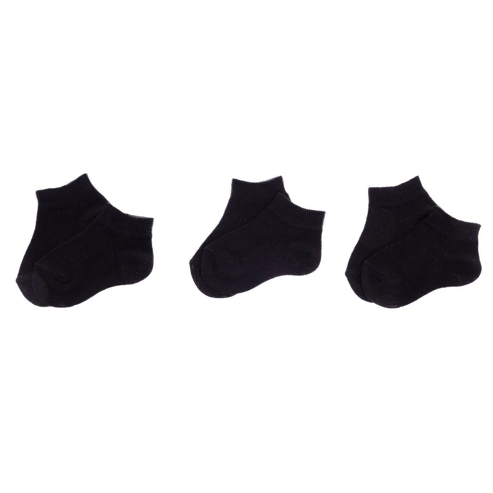 HelloBaby Boy Baby Socks 3 Pack - Black - mezetto ebebek ebebek