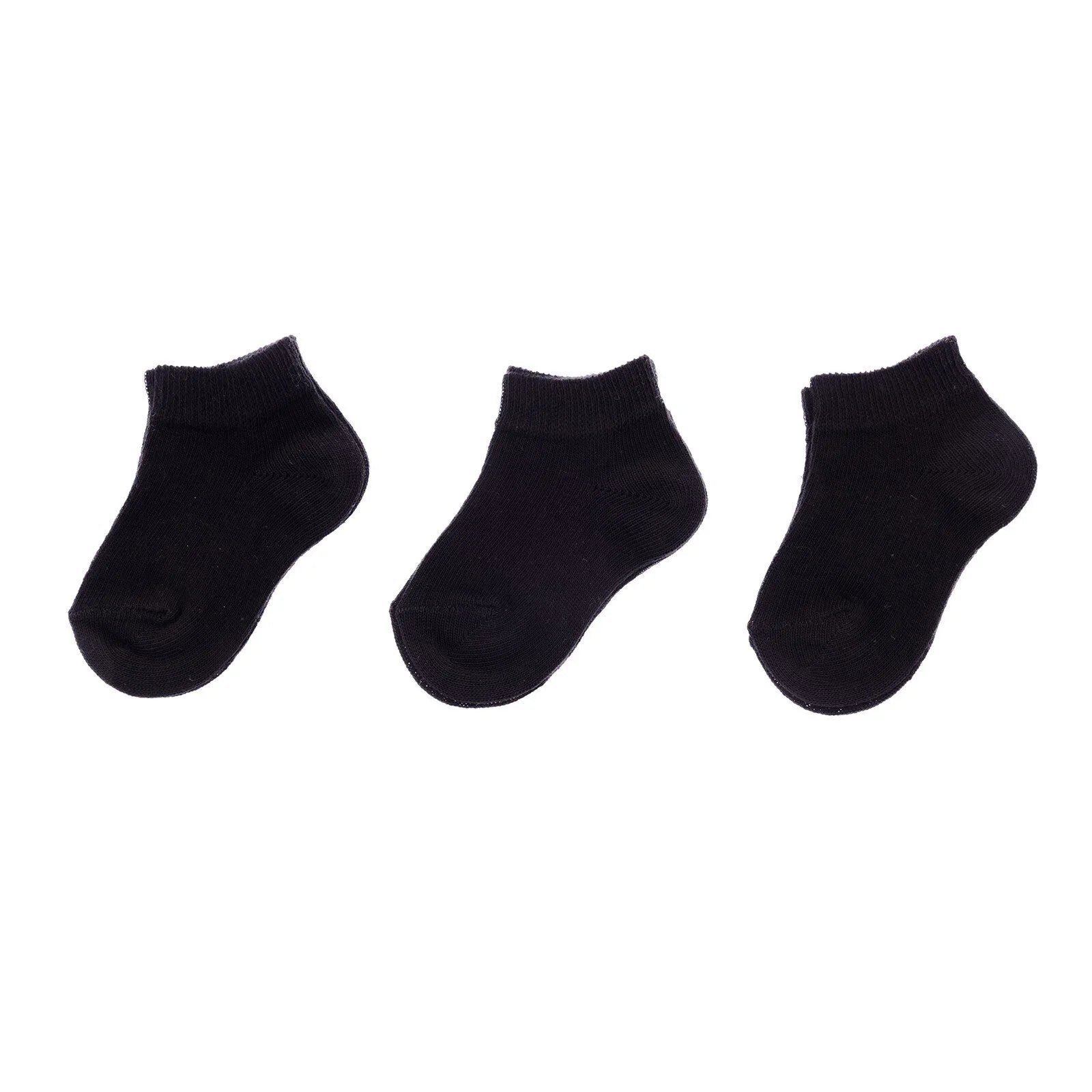 HelloBaby Boy Baby Socks 3 Pack - Black - mezetto ebebek ebebek