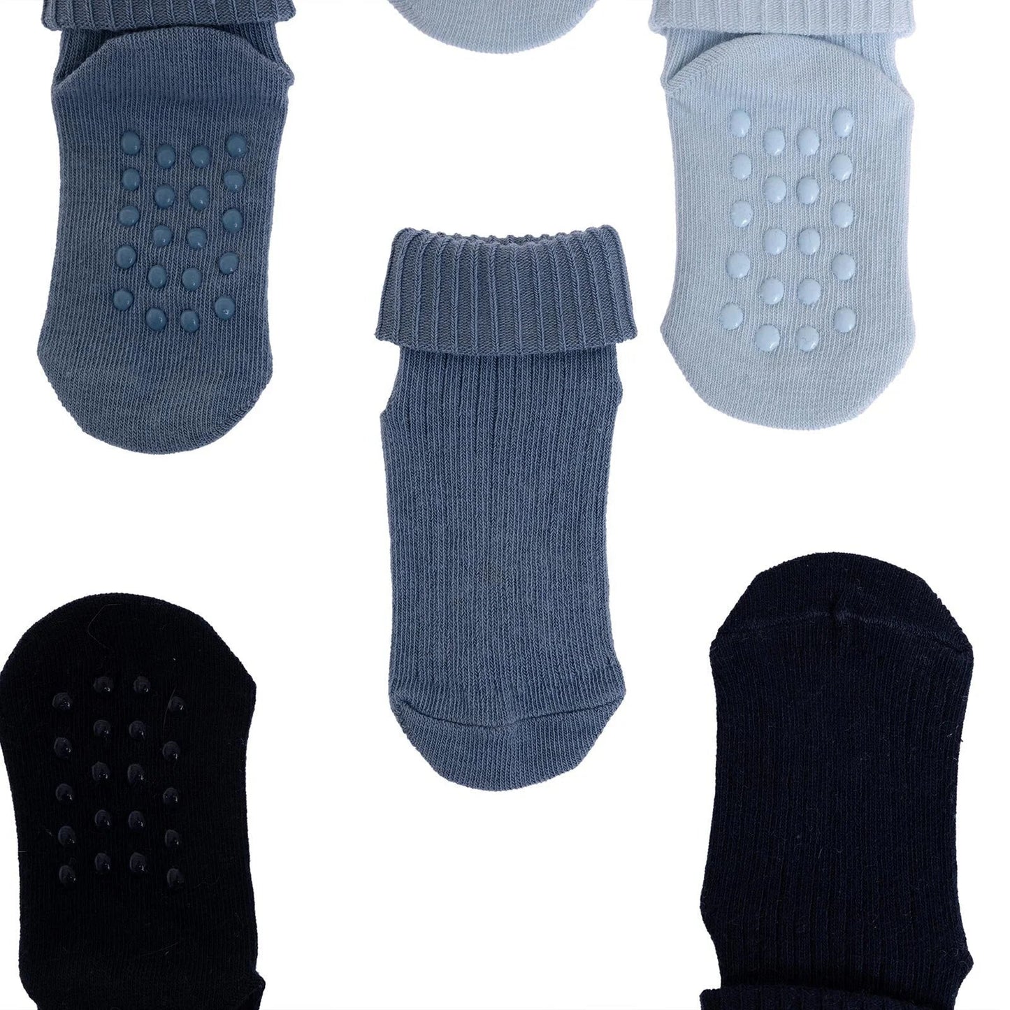 HelloBaby Boy Baby Socks 3 Pack - Blue - mezetto ebebek ebebek