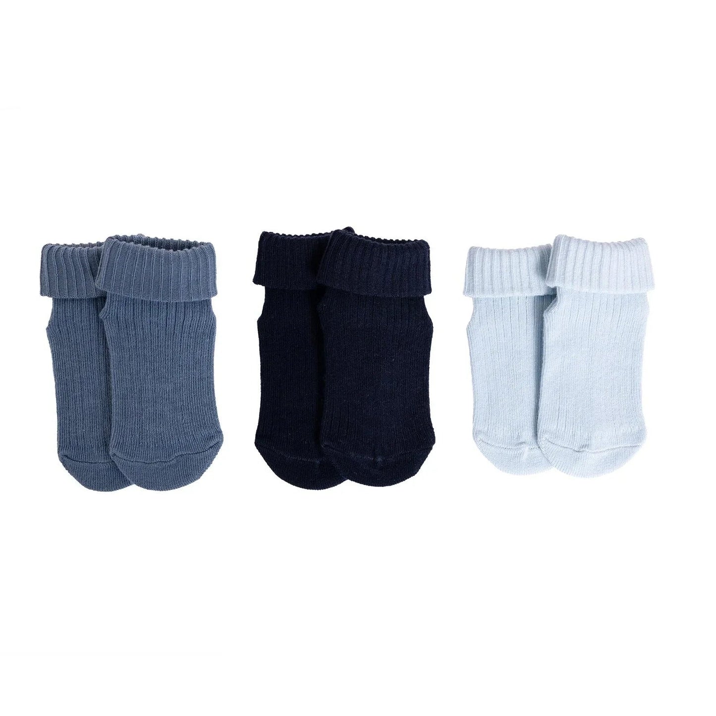HelloBaby Boy Baby Socks 3 Pack - Blue - mezetto ebebek ebebek