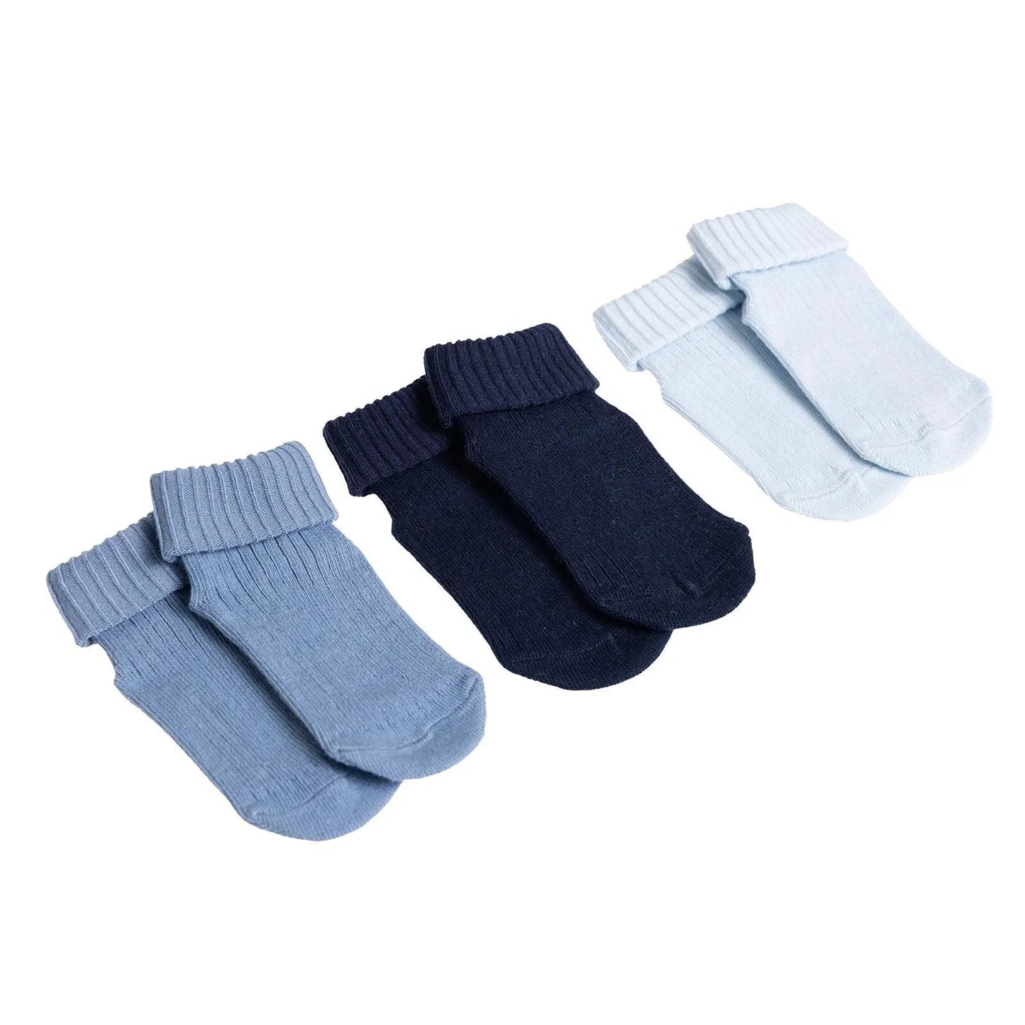 HelloBaby Boy Baby Socks 3 Pack - Blue - mezetto ebebek ebebek