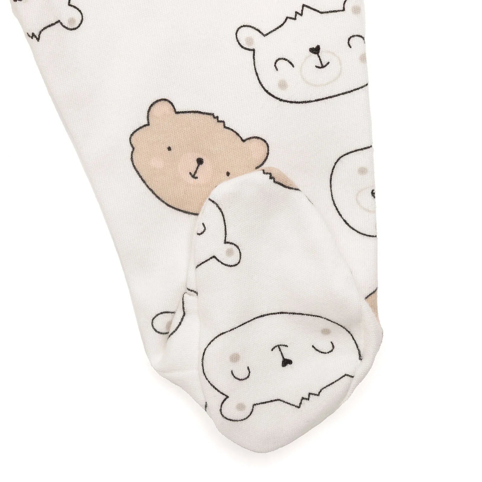 HelloBaby Boy Body - Footed Bottom - Hat - Ecru - mezetto ebebek ebebek