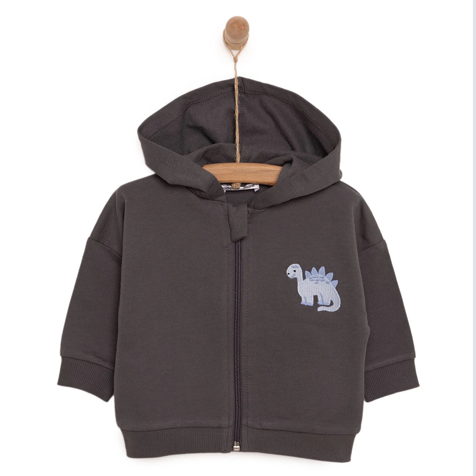 HelloBaby Boy Cardigan - Dark Grey - mezetto ebebek ebebek