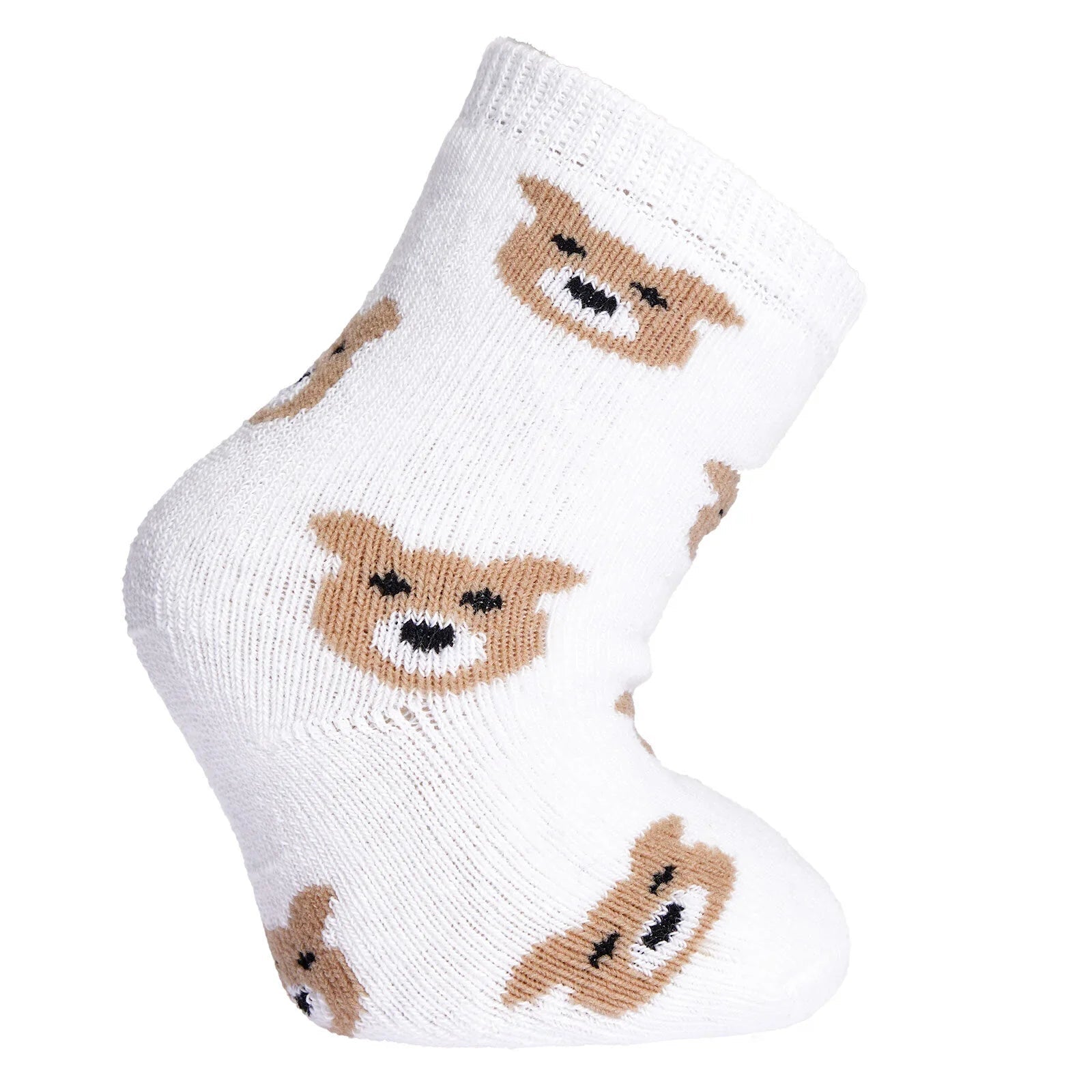 HelloBaby Boy Chenille Socks 3 Pack - Brown - mezetto ebebek ebebek