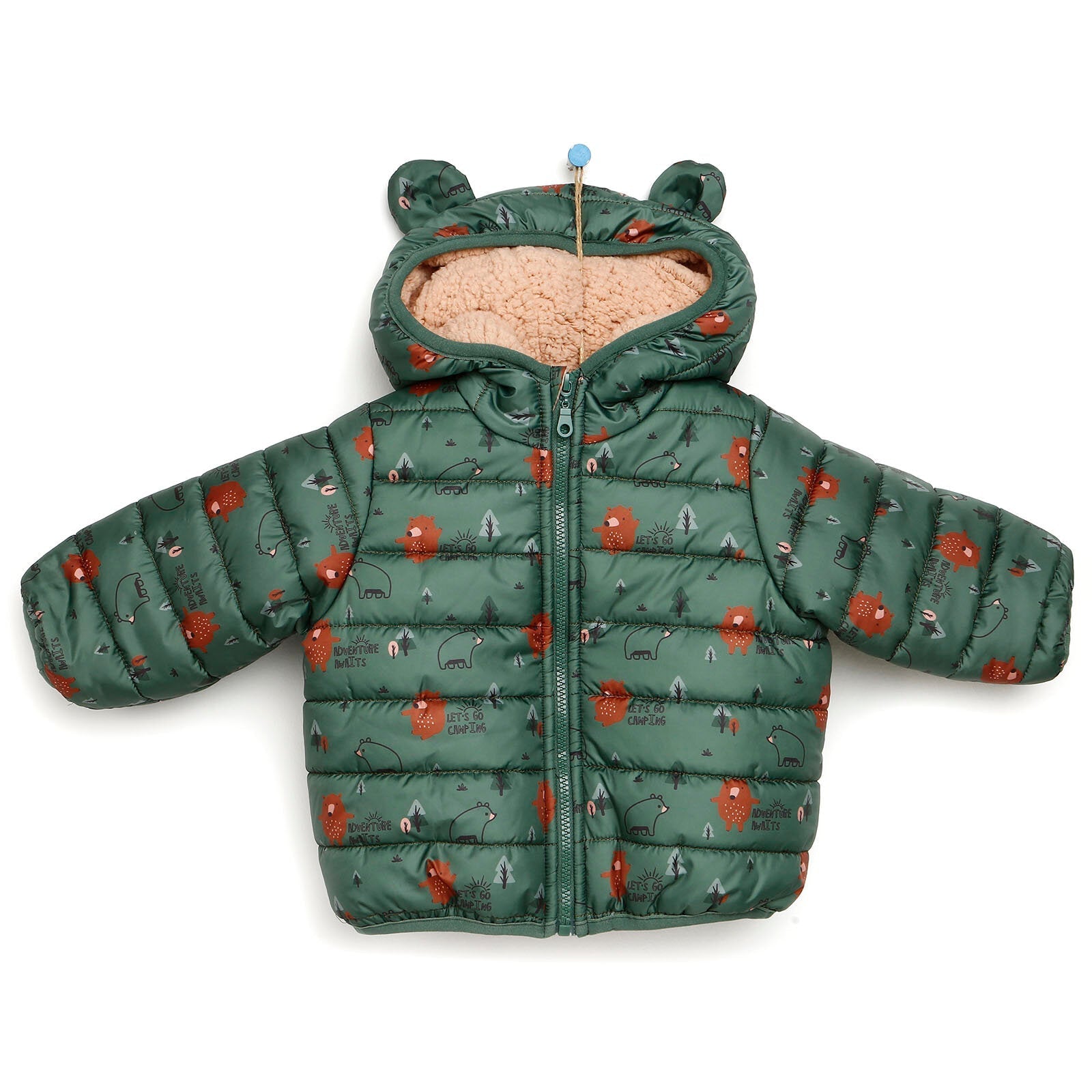 HelloBaby Boy Coat - Dark Green - mezetto ebebek ebebek