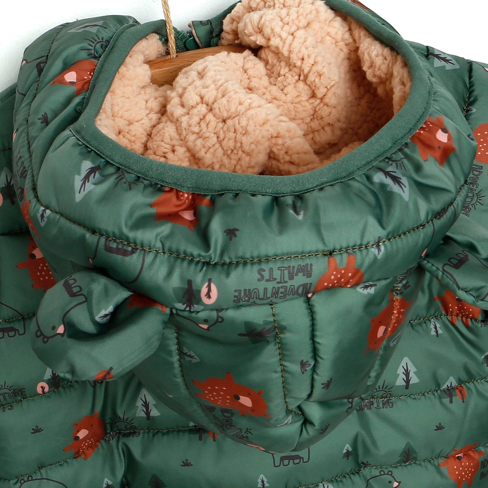 HelloBaby Boy Coat - Dark Green - mezetto ebebek ebebek