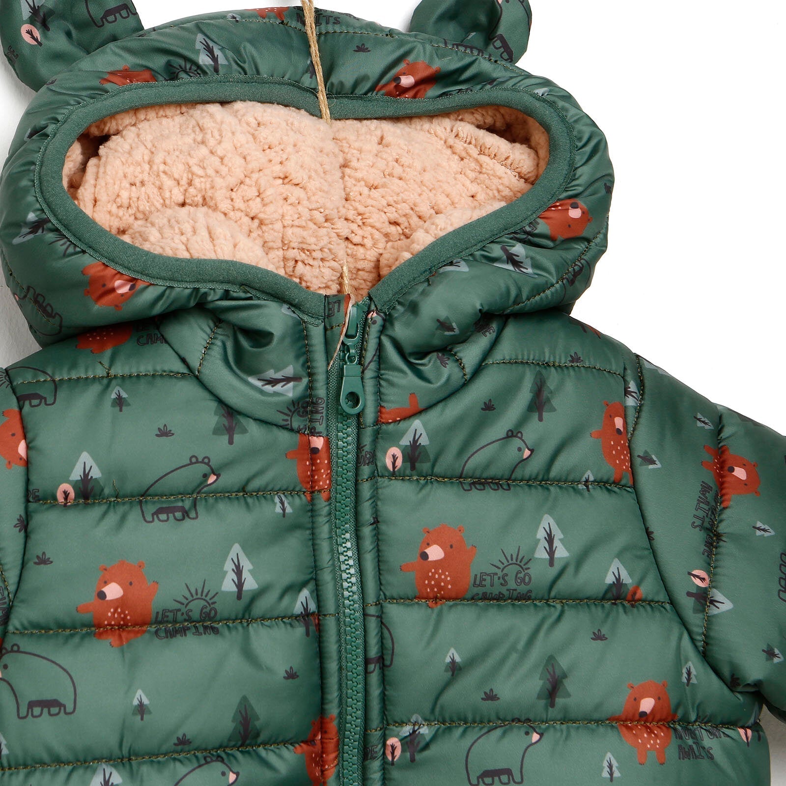 HelloBaby Boy Coat - Dark Green - mezetto ebebek ebebek
