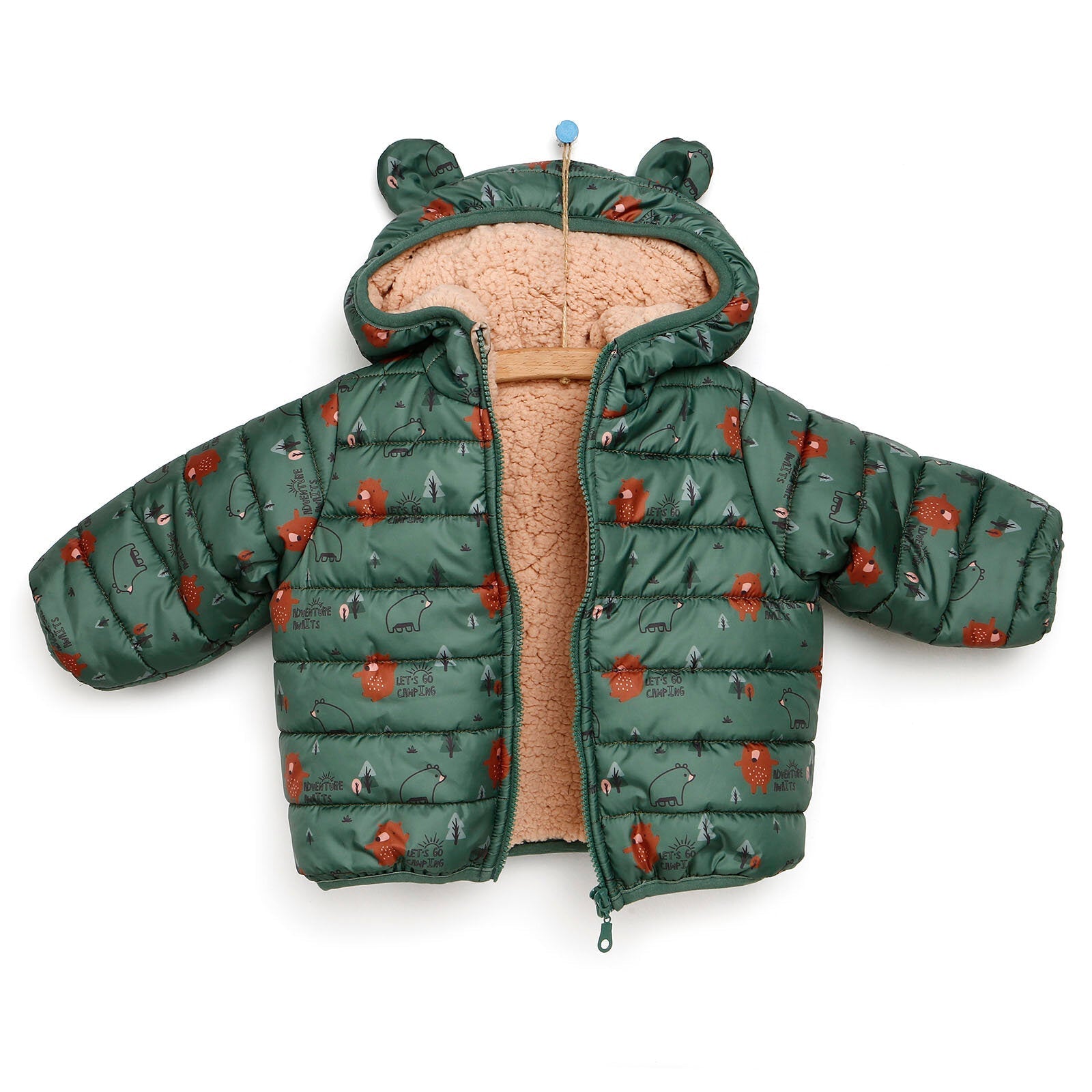 HelloBaby Boy Coat - Dark Green - mezetto ebebek ebebek
