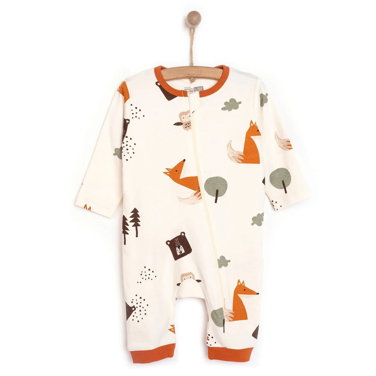 HelloBaby Boy Jumpsuit - Beige - mezetto ebebek ebebek