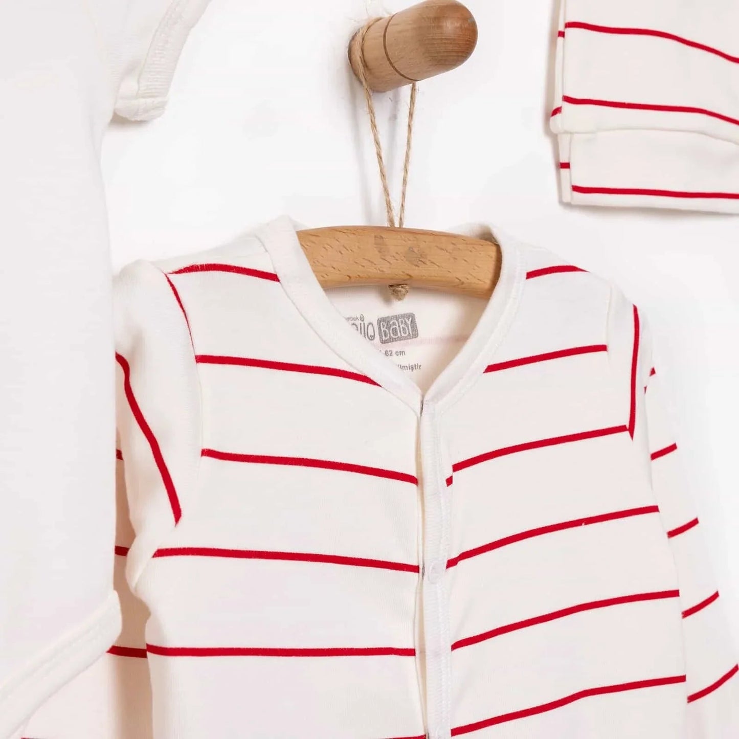 HelloBaby Boy Jumpsuit - Hat - Top - Ecru - mezetto ebebek ebebek