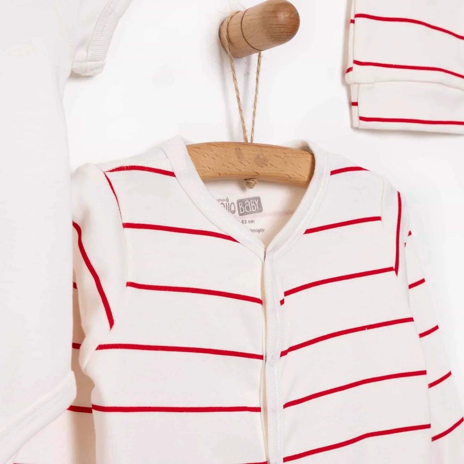 HelloBaby Boy Jumpsuit - Hat - Top - Ecru - mezetto ebebek ebebek