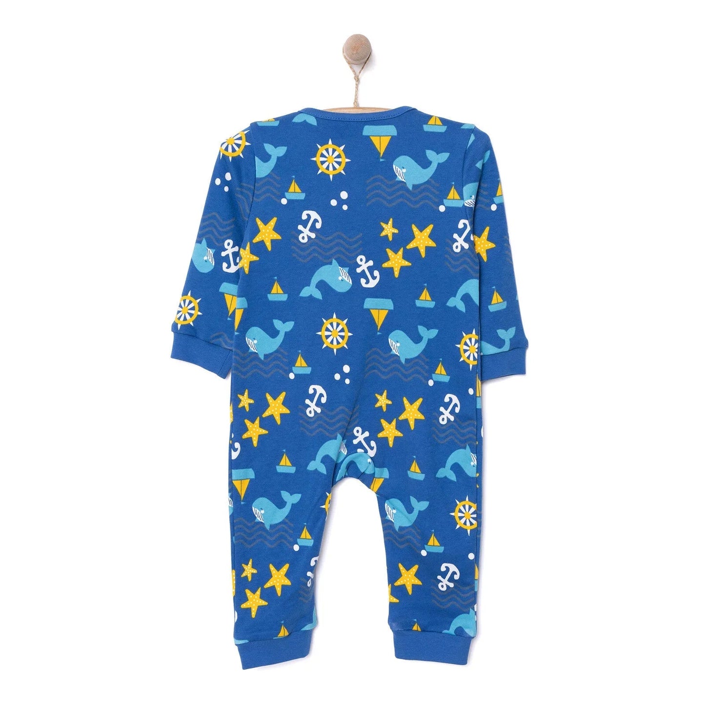 HelloBaby Boy Jumpsuit - Navy Blue - mezetto ebebek ebebek