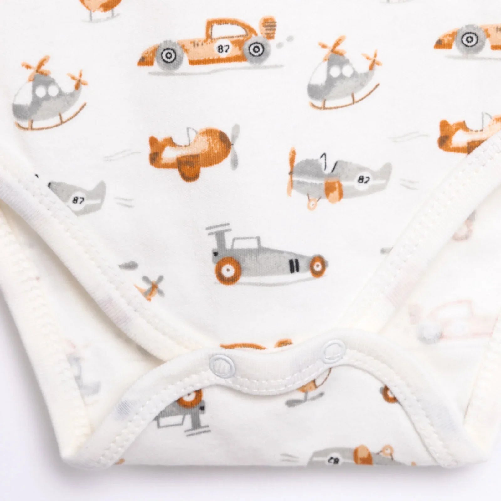 HelloBaby Boy Long Sleeve Bodysuit - Ecru - mezetto ebebek ebebek