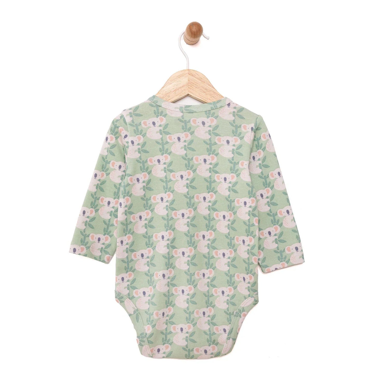 HelloBaby Boy Long Sleeve Bodysuit - Light Green - mezetto ebebek ebebek