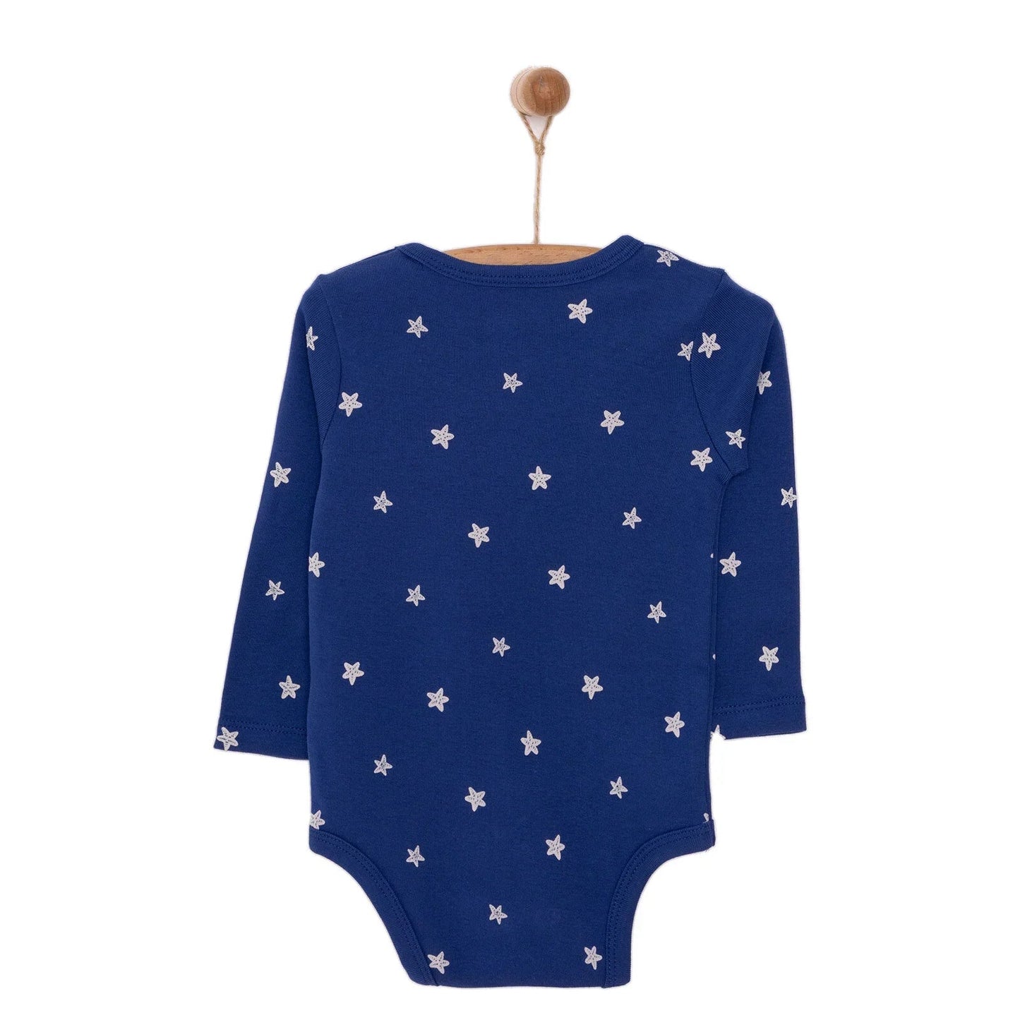 HelloBaby Boy Long Sleeve Bodysuit - Navy Blue - mezetto ebebek ebebek