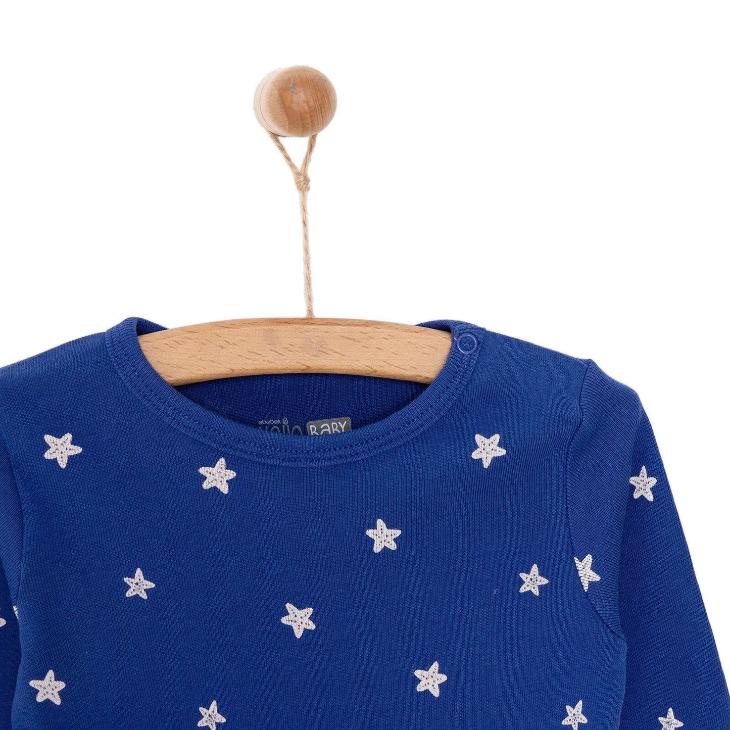 HelloBaby Boy Long Sleeve Bodysuit - Navy Blue - mezetto ebebek ebebek