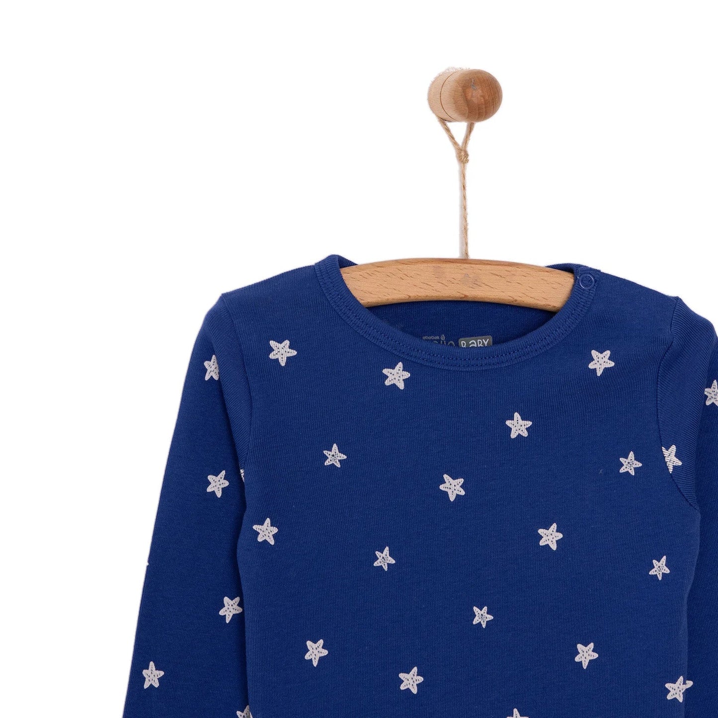HelloBaby Boy Long Sleeve Bodysuit - Navy Blue - mezetto ebebek ebebek