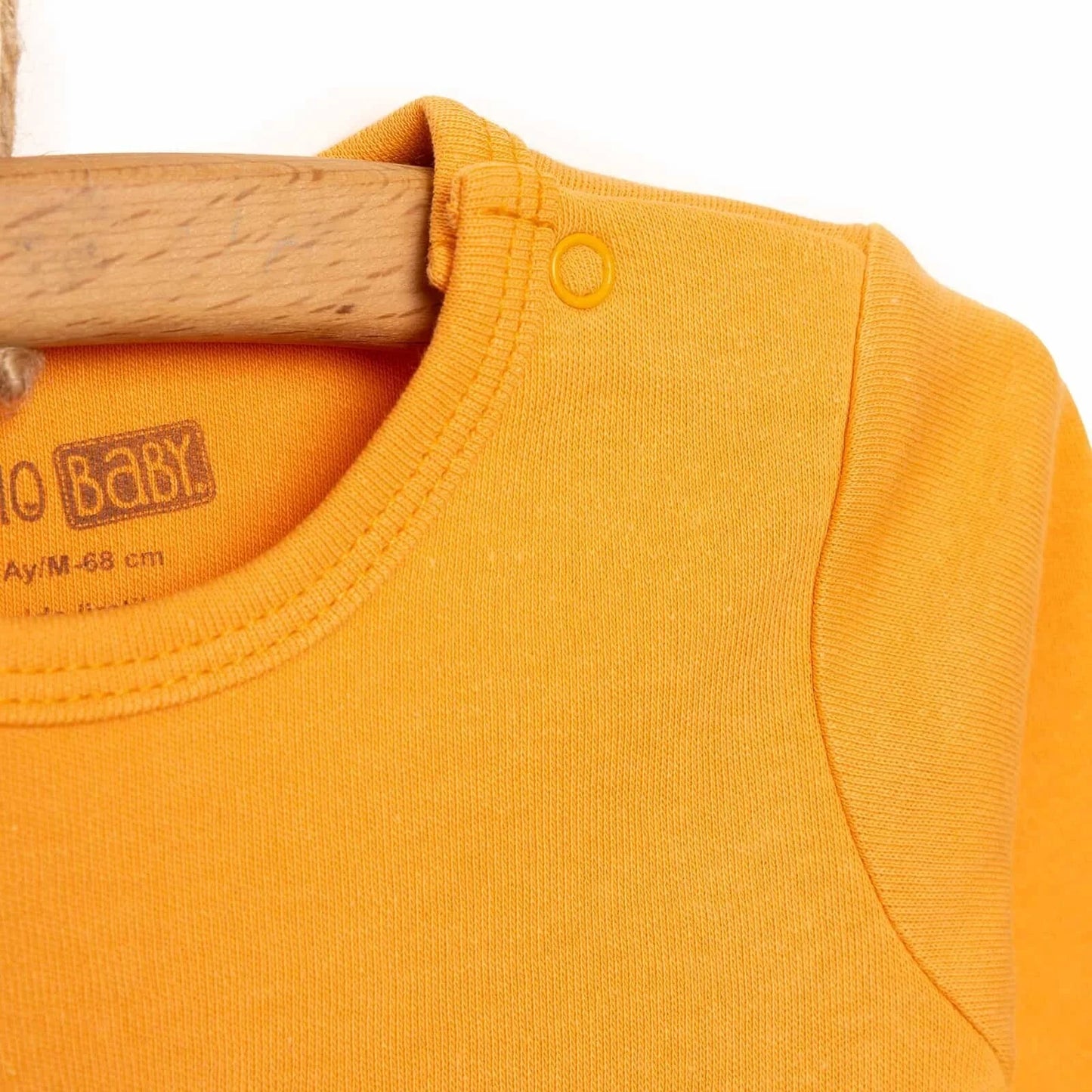 HelloBaby Boy Long Sleeve Bodysuit - Orange - mezetto ebebek ebebek