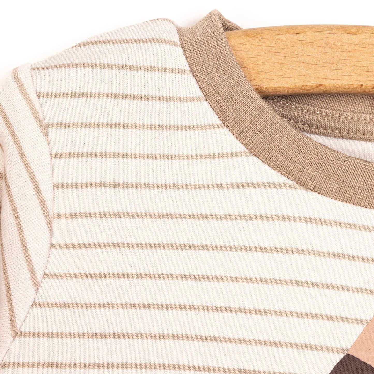 HelloBaby Boy Long Sleeve Pyjamas Set - Beige - mezetto ebebek ebebek