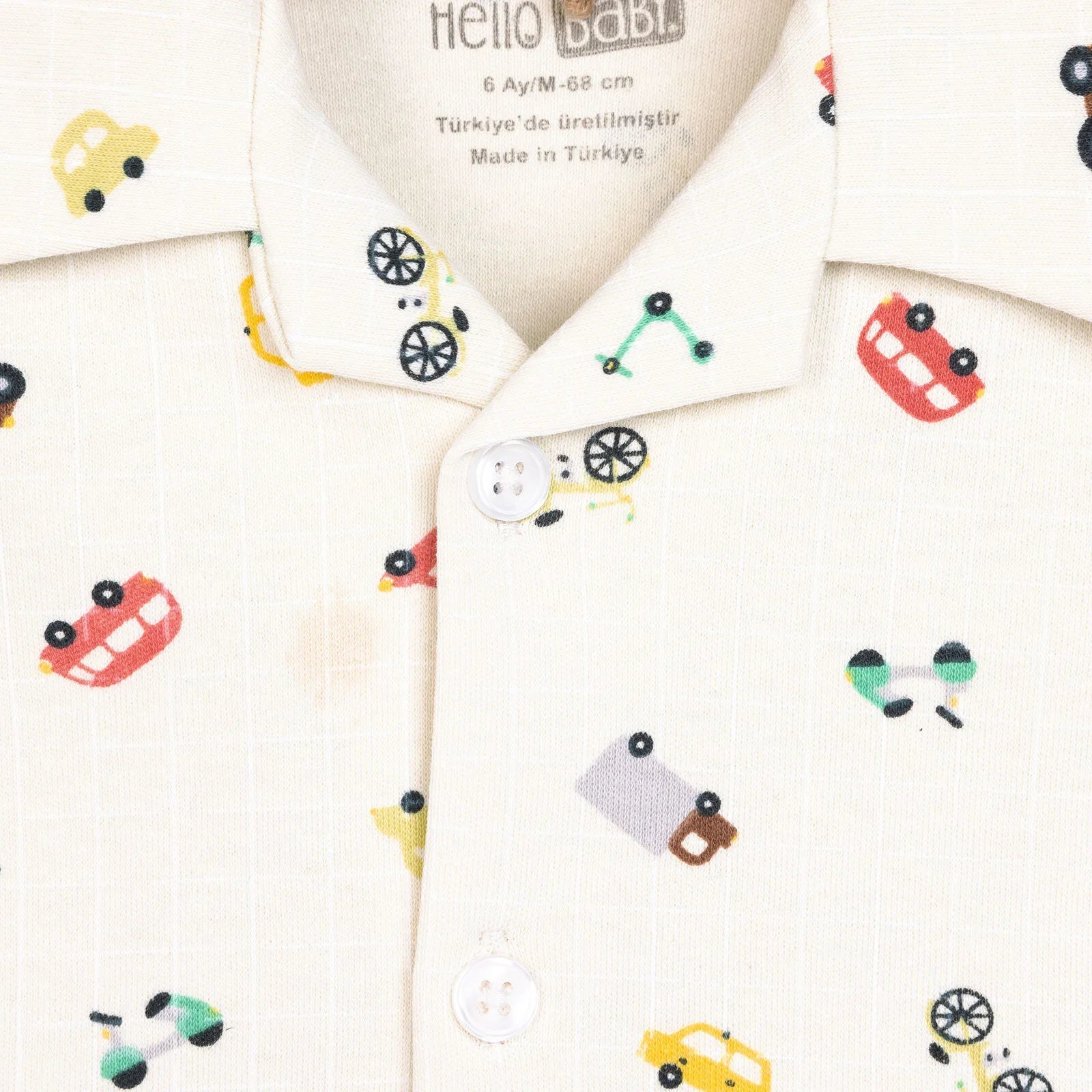 HelloBaby Boy Long Sleeve Pyjamas Set - Ecru - mezetto ebebek ebebek