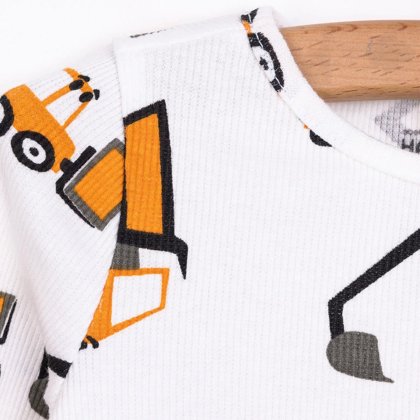 HelloBaby Boy Long Sleeve Pyjamas Set - Ecru - mezetto ebebek ebebek