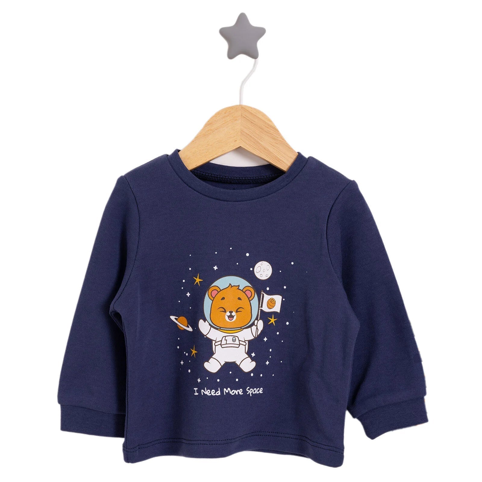 HelloBaby Boy Long Sleeve Pyjamas Set - Navy Blue - mezetto ebebek ebebek