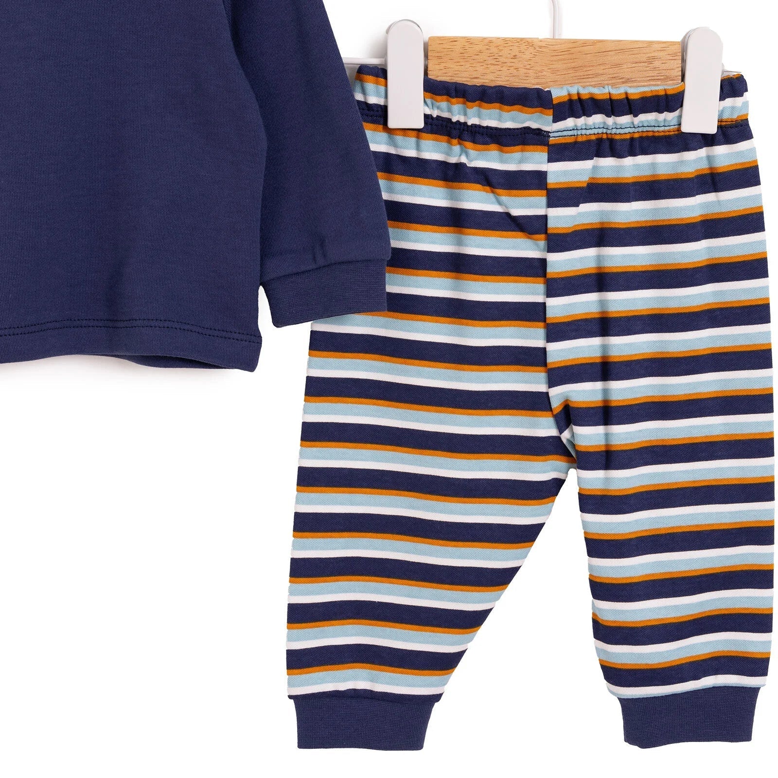 HelloBaby Boy Long Sleeve Pyjamas Set - Navy Blue - mezetto ebebek ebebek